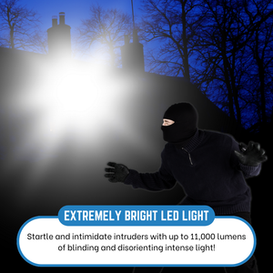 STARTLE Military - Grade LED Security Light  | Outdoor Motion Detection Home Security Flood Light | Brightest LED Floodlight Motion Sensor | Security Motion Detector Anti-Theft Light